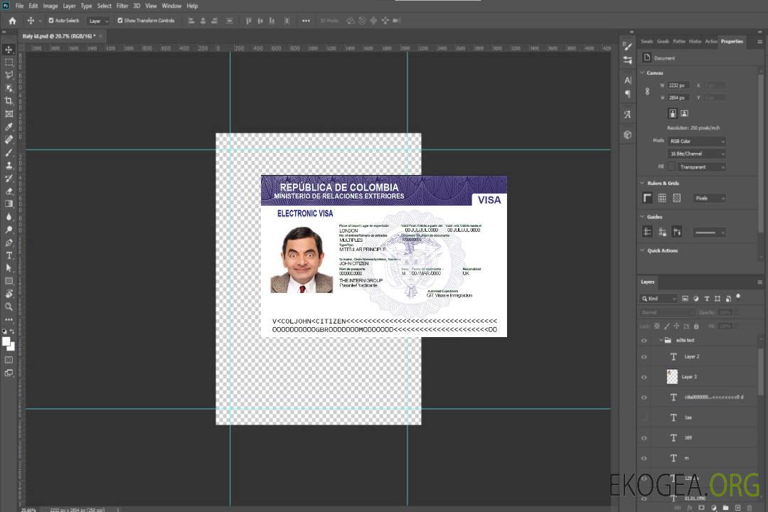 Visa électronique pour la Colombie template Visa électronique pour la Colombie template